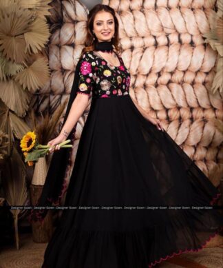 Fox Georgette Embroidered Gown Tapi-032