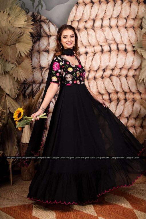 Fox Georgette Embroidered Gown Tapi-032
