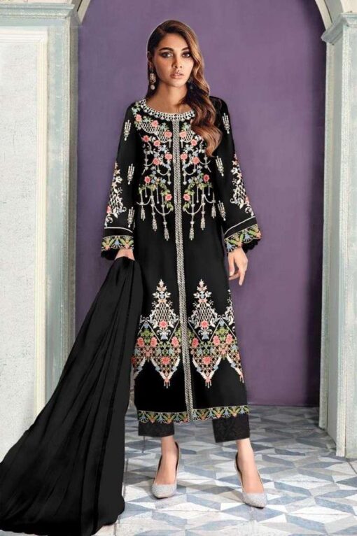 Embroidered Tunic with Cigarette Pants Luzury Pret 1048