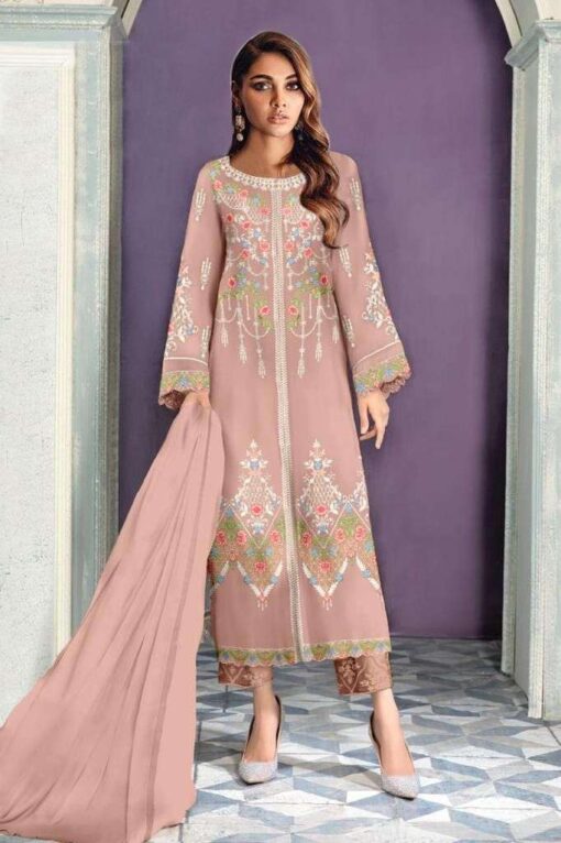 Embroidered Tunic with Cigarette Pants Luzury Pret 1048