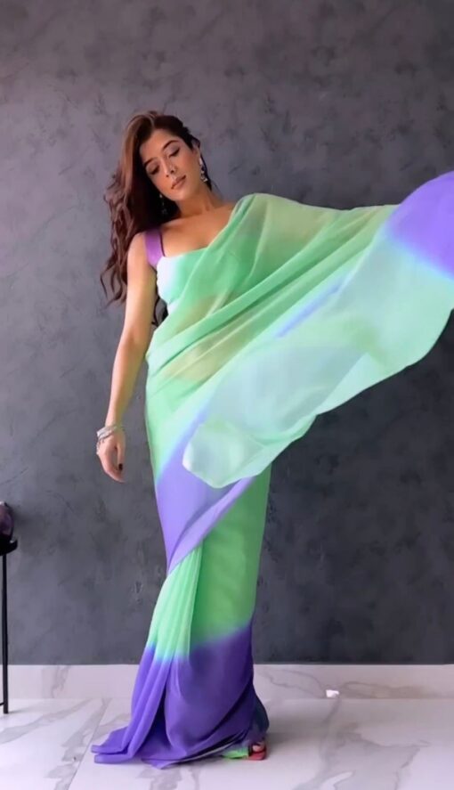 Faux Georgette Printed Saree