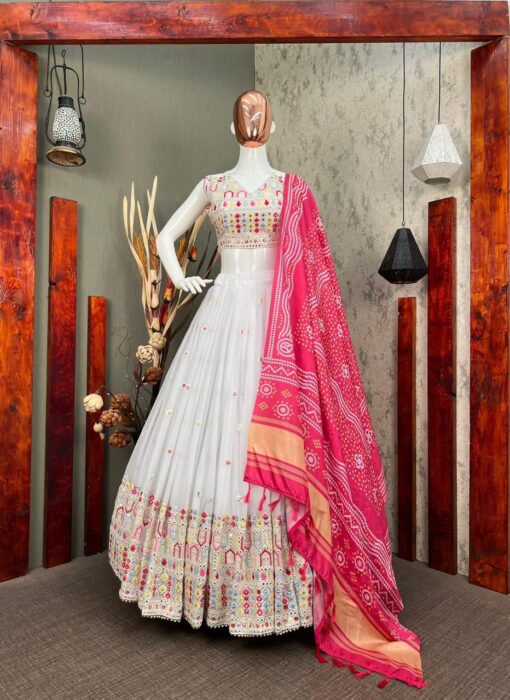 Heavy Thread Embroidery Georgette Lehenga Choli