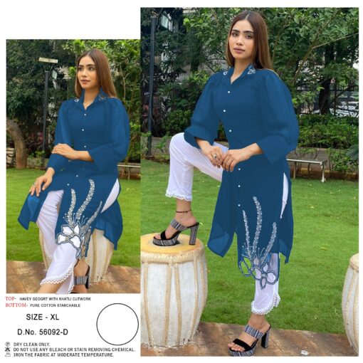 Khatli work Kurti & Cigarate pant readymade