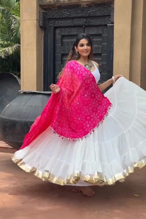Navratri Special Ruffle Work Georgette Lehenga Choli