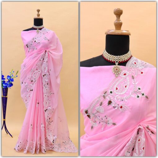 Party wear Sequins Work Bollywood Saree BT-1191