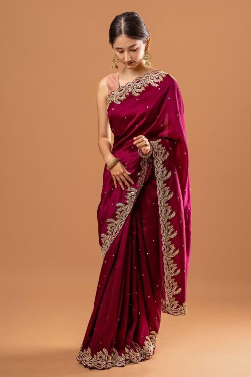 Rangoli Silk Heavy Embroidery Saree BT-1199