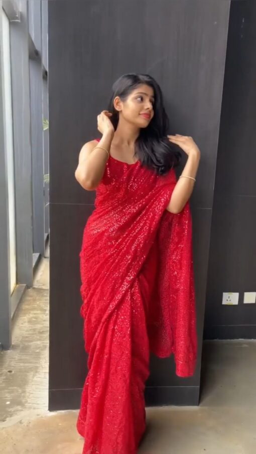 Sequance Embalished Georgette Bollywood Saree BT-290