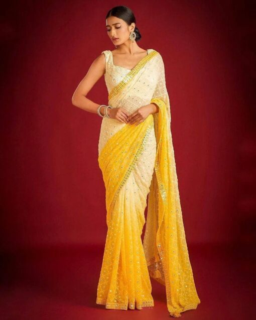 Sequance Work Soft Georgette Bollywood Saree BT-3051