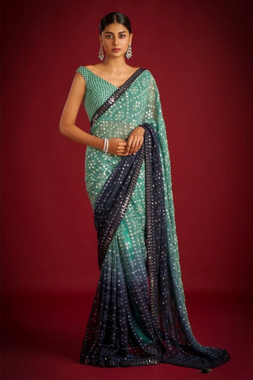 Sequance Work Soft Georgette Bollywood Saree BT-3051