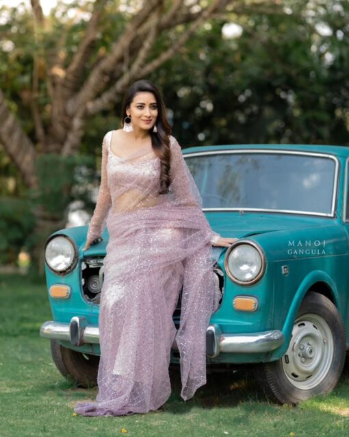 Soft Butterfly Net Fancy Sequance Bollywood Saree BT-3060