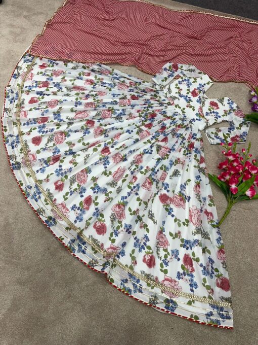 Digital Print Georgette Party Wear Gown