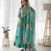 Digital Printed Padded Organza Suit