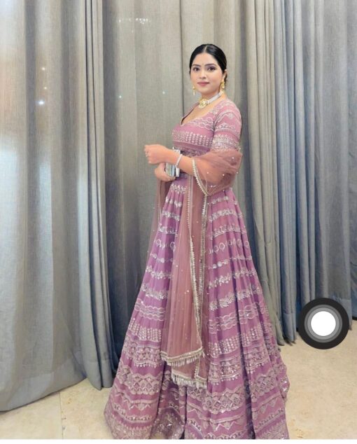 Faux Georgette Sequance Work Lehenga Choli