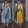 Full Flair Faux Georgette Sequence Work Gown