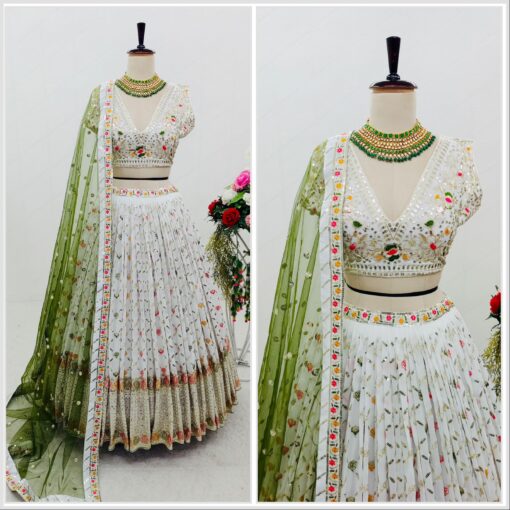 Georgette Sequance Work Lehenga Choli