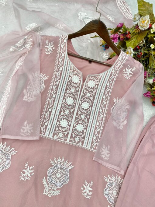 Heavy Organza Sequance Work Suit
