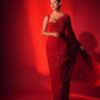 Karva Choth Red Sequance Work Bollywood Saree