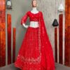 Karwa Chauth Special Red Georgette Lehenga Choli