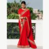 Karwa Chauth Special Red Sequance Work Saree