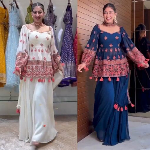 Kediya Style Readymade Plazo Suit