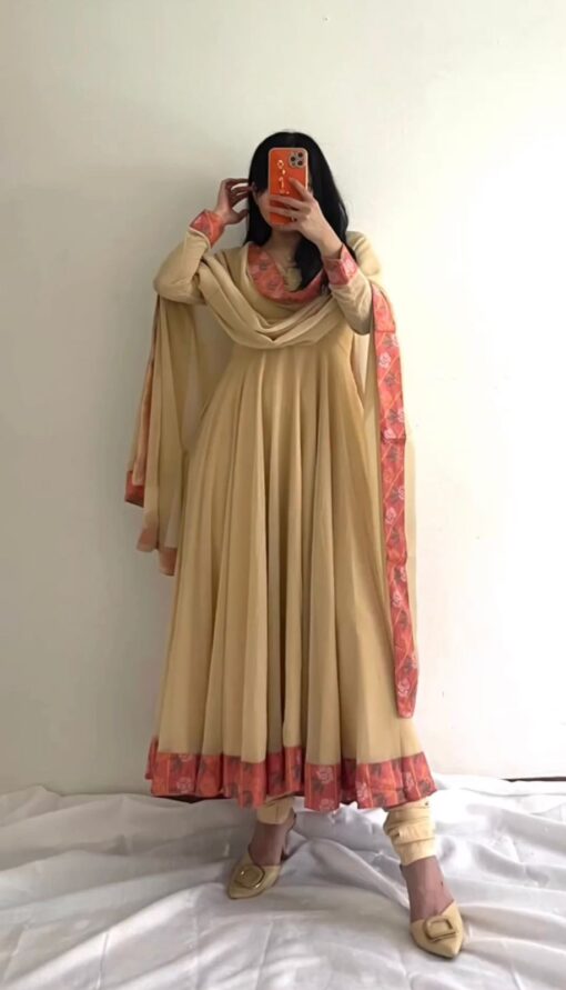 Lace Work Georgette Padded Suit