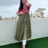 Navratri Special Nayra Cut Georgette Kurti Gown