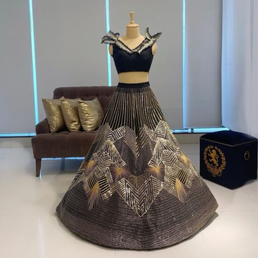 Navratri Special Velvet Sequance Work Lehenga Choli