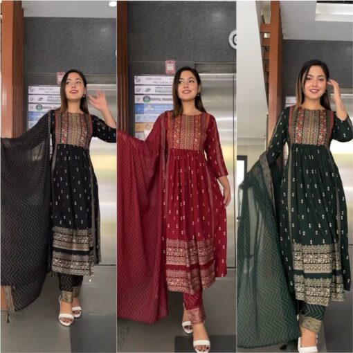 Nyra Cut Suit With Heavy Embroidery