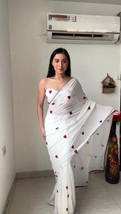 Readymade Sequance Work Georgette Saree