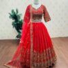 Sequance Embroidered Faux Georgette Lehenga Choli