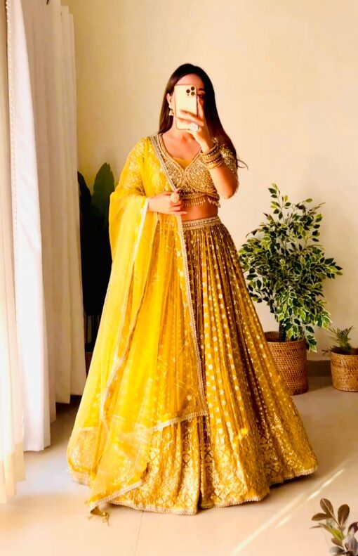 Sequance Embroidered Georgette Lehenga Choli