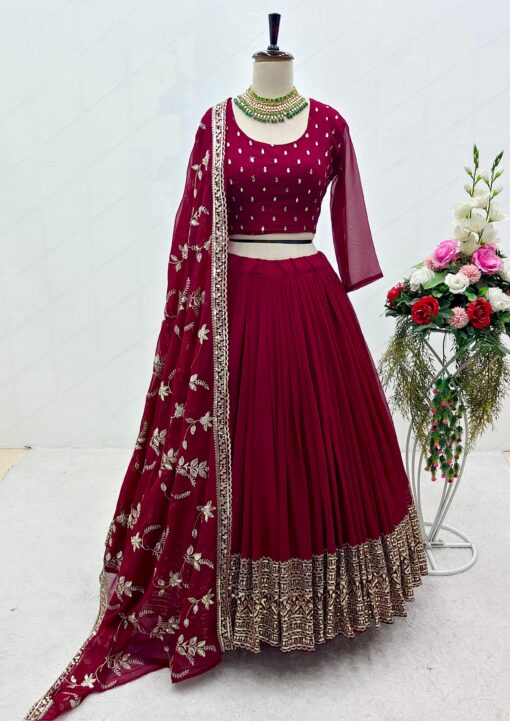 Sequance Embroidered Georgette Lehenga Choli