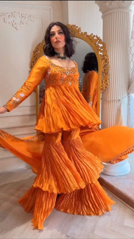 Sequance Work Georgette Sharara Suit