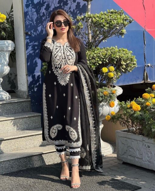 Shine Embroidered Georgette Suit
