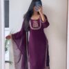 Thread Embroidered Faux Georgette Suit