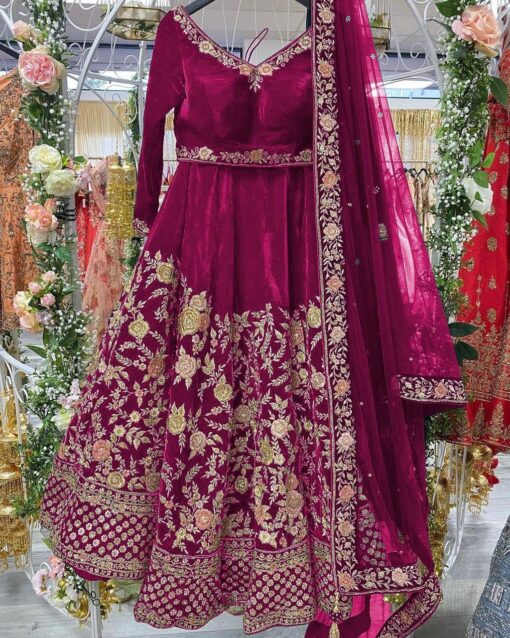 Velvet Wedding Collection Lehenga Choli