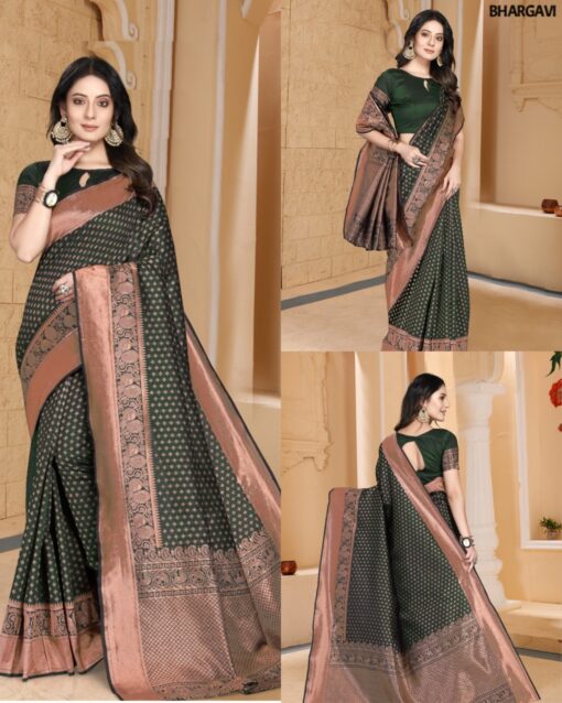 Banarasi Soft Silk Saree Contrast Border