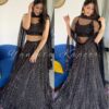 Black Embroidered Dulhan Lehenga Choli