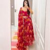 Daisy Print Georgette Gown