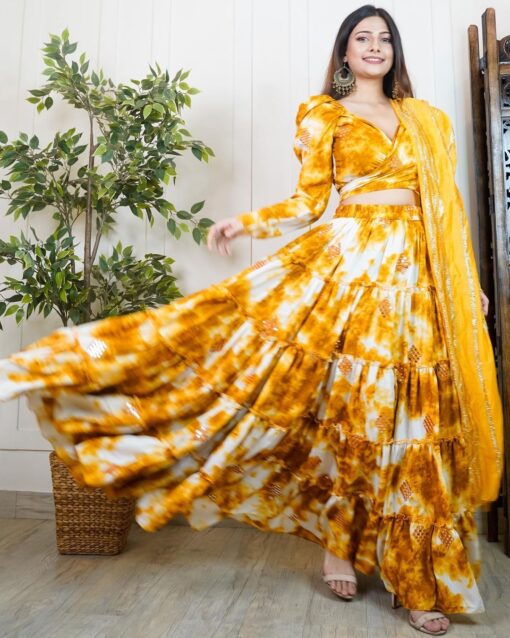Digital Print Sequence Work Lehenga Choli