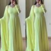 Double Flair Gown With Dupatta