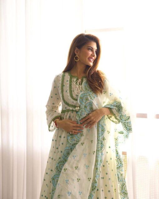 Georgette Embroidered Silk Anarkali Gown