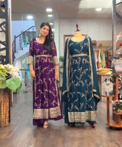 Naira Cut Sequence Embroidered Flaired Gown