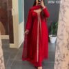 Nayra Cut Georgette Red Sharara Suit