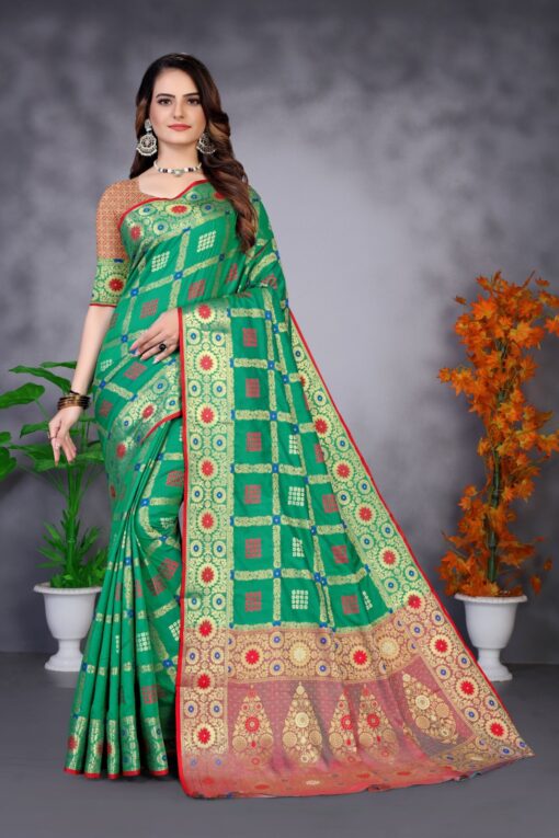 Pure Cotton With Zari Weaving Saree