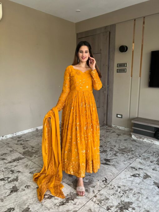 Sequence Embroidered Anarkali Suit