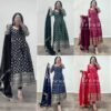 Sequence Work Faux Georgette Padded Gown