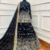 Sequence Work Georgette Indo Western Lehenga