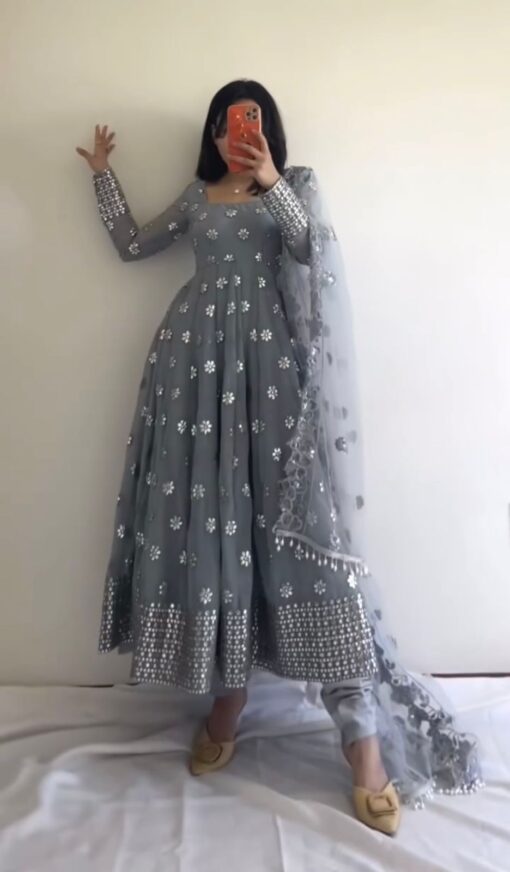 Sequence Work Georgette Padded Gown