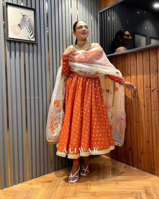Embroidered Designer Georgette Anarkali Gown